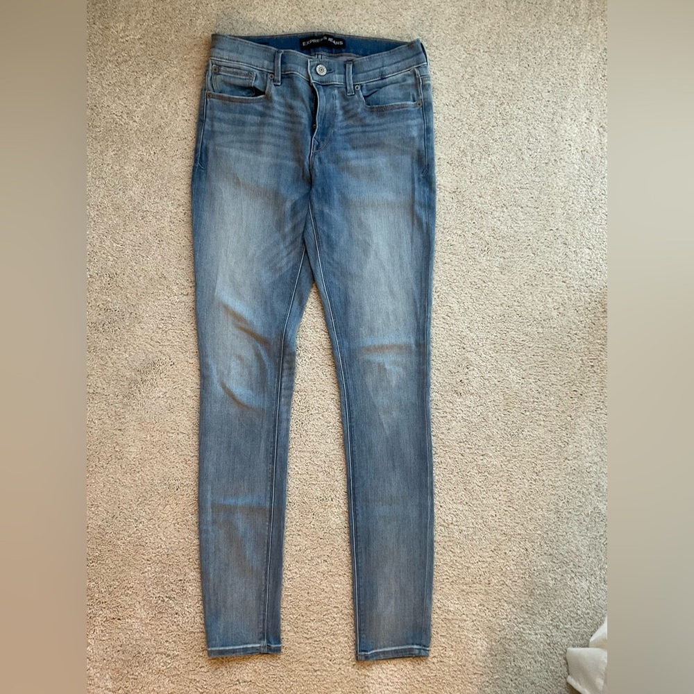 Express Women's Light Blue Skinny Jeans